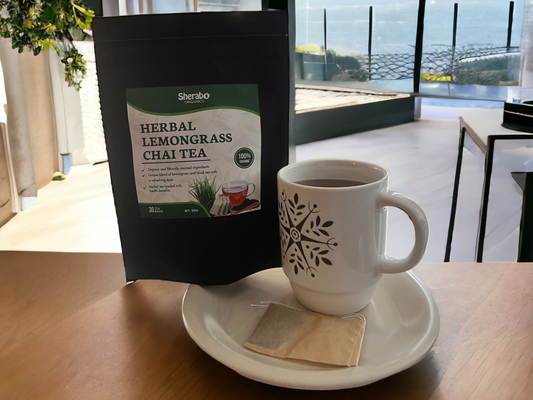 Rejuvenate with Sherabo's Herbal Organic Lemongrass Tea~ 30 bags