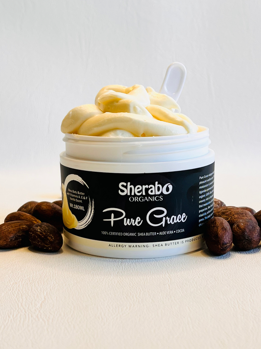 Pure Grace Vegan Shea body butter - Sherabo Organics Inc.