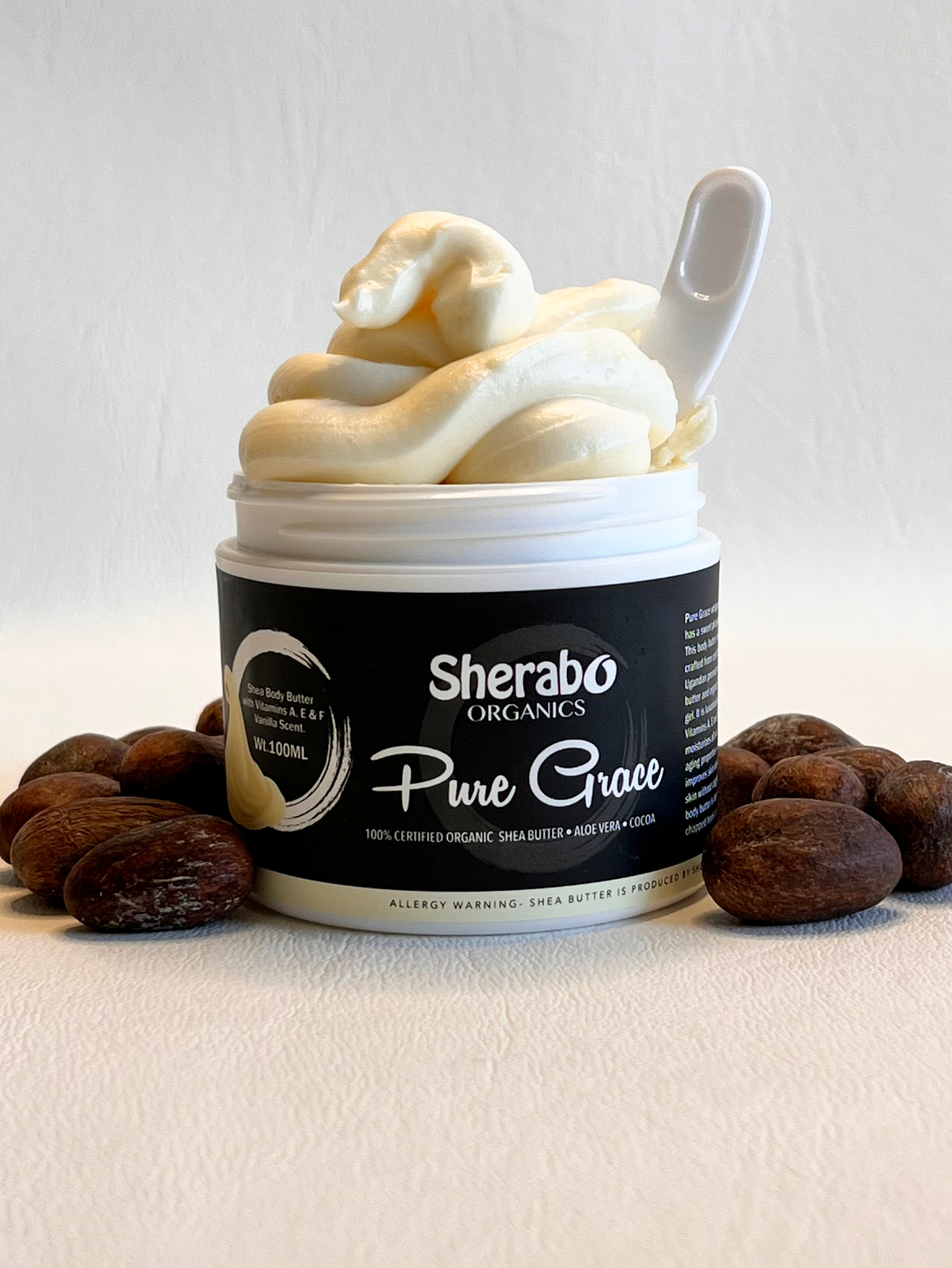 Pure Grace Vegan Shea body butter - Sherabo Organics Inc.