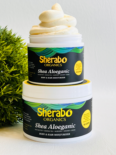 Large & Medium Shea Aloeganic Intense Body Moisturizer - Sherabo Organics Inc.